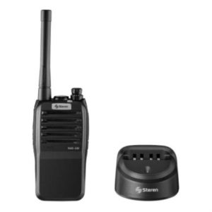 radio intercomunicador steren profesional portátil hasta 7km de alcance 7w color negro