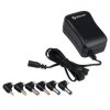 eliminador regulado steren 3 a 12vcc 1.2a con puntas intercambiables color negro