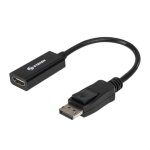 adaptador steren displayport a hdmi salida de video color negro