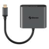 adaptador steren usb c a hdmi/usb 3.0/usb c color negro