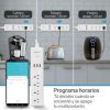 barra steren multicontacto wi fi de 4 salidas horizontales y triple cargador usb color blanco
