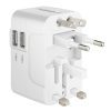 adaptador steren universal de contactos para viaje con cargador usb doble