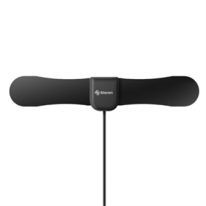 antena steren digital minimalista plana para interior color negro