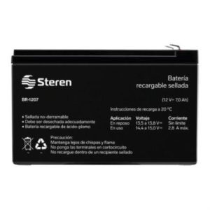 batería steren sellada Ácido plomo 12 vcc 7 ah color negro