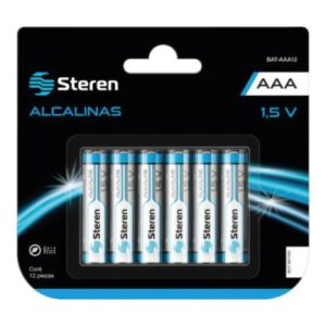 pilas steren alcalinas tipo "aaa" 1.5v c/12 pzas
