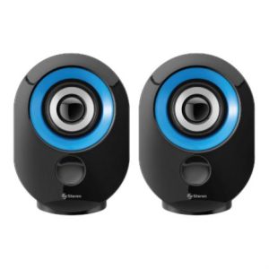 bocinas multimedia steren roundedge 70w pmpo color negro