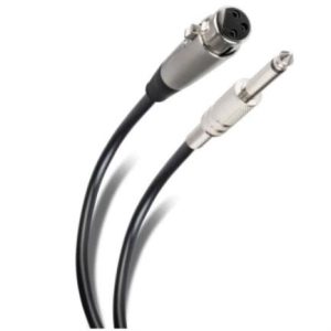cable steren 6.3 mm a jack cannon de 6m color negro metálico