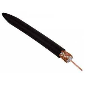 cable steren coaxial rg6 60% malla de cobre negro rollo con 305 metros