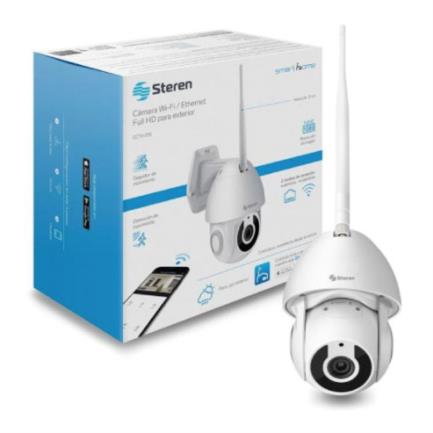 cámara seguridad steren wi fi/ethernet fhd robotizada seguidor de movimiento para exterior color blanco cámara seguridad steren wi fi/ethernet fhd robotizada seguidor de movimiento para exterior color blanco