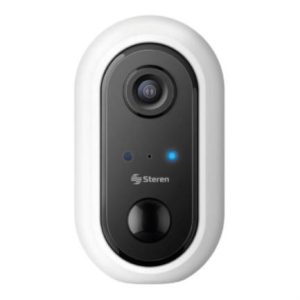 cámara seguridad steren wi fi fhd fija con batería recargable color blanco