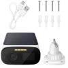 cámara steren fija con panel solar 4mp/vga 1440p 20fps 100° ip66 para exterior