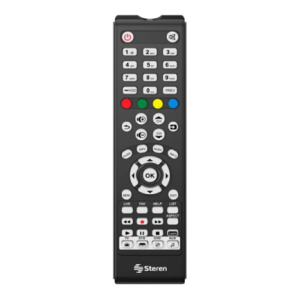 control remoto steren universal tv 4 en 1 con autoaprendizaje color negro