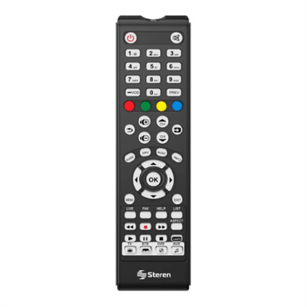 control remoto steren universal tv 4 en 1 con autoaprendizaje color negro control remoto steren universal tv 4 en 1 con autoaprendizaje color negro