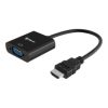 convertidor steren hdmi a vga audio video color negro
