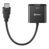 convertidor steren hdmi a vga audio video color negro