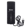 regulador de voltaje steren 2000w 8 contactos color negro