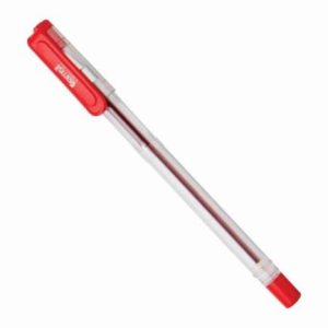 bolígrafo samsill escolar tipo gel punto fino 0.7 mm color rojo c/12