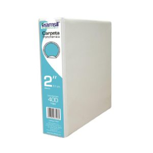 carpeta vinil samsill "o" blanca 2" p/400 hjs c/12
