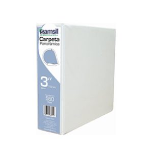 carpeta vinil samsill "d" blanca 3" p/550 hjs c/12