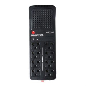 regulador smartbitt r bitt 2200 2200va/1100 watts 8 contactos protección de línea telefónica rj 11