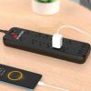 supresor de picos smartbitt sbss b12 5u 12 contactos y 5 puertos usb