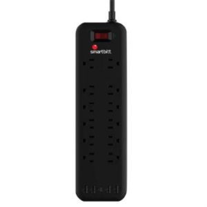 supresor de picos smartbitt sbss b12 5u 12 contactos y 5 puertos usb