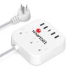supresor de picos smartbitt sbss b3 5u 3 contactos y 5 puertos usb