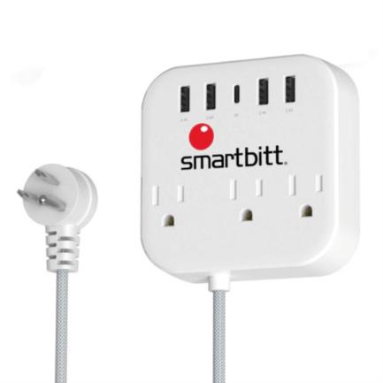 supresor de picos smartbitt sbss b3 5u 3 contactos y 5 puertos usb supresor de picos smartbitt sbss b3 5u 3 contactos y 5 puertos usb