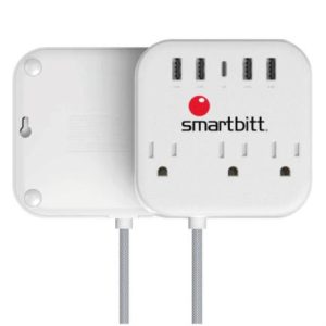 supresor de picos smartbitt sbss b3 5u 3 contactos y 5 puertos usb