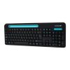 kit teclado y mouse techzone inalámbrico 105 teclas+espacio tablet/smartphone 1600dpi 3 botones win/mac color negro azul