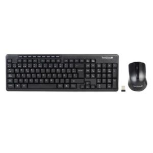 kit teclado y mouse techzone inalámbrico 10m usb 1000 dpi color negro