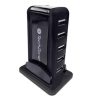 hub techzone 7 puertos usb 2.0 con fuente de poder 1 año garantía color negro