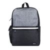 mochila techzone para laptop 15.6" múltiples compartimientos color negro con gris