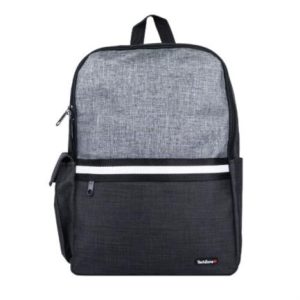 mochila techzone para laptop 15.6" múltiples compartimientos color negro con gris