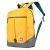 mochila techzone rainbow amarilla y funcional con diseño vibrante compartimientos acolchados para laptop y tablet