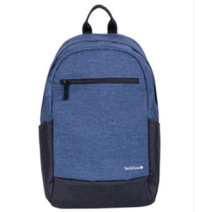 mochila techzone easy lite blue con compartimiento para laptop de 15.6" azul