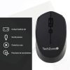 mouse inalambrico techzone optico 800 a 1600dpi ajustable 3 botones ambidiestro win/mac color negro