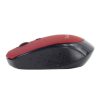 mouse inalambrico techzone optico 800 a 1600dpi ajustable 3 botones ambidiestro win/mac color rojo