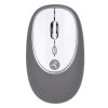 mouse inalámbrico techzone jelly mate grey de abs silicón 3 botones 1200 dpi con batería aaa incluida gris