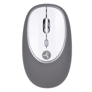 mouse inalámbrico techzone jelly mate grey de abs silicón 3 botones 1200 dpi con batería aaa incluida gris