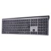 teclado techzone hefestos recargable multipunto bluetooth 10m de alcance color plata