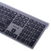 teclado techzone hefestos recargable multipunto bluetooth 10m de alcance color plata