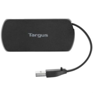 concentrador usb targus de 4 puertos 2.0 color negro