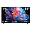 televisor tcl 55" 4k uhd google tv dolby vision atmos compatible con alexa google home tcl home app