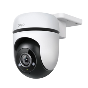 cámara de seguridad tapo de tp link para exterior con rotación 360° y vion nocturna de 30 ft
