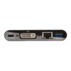 adaptador multipuerto tripp lite usb c/dvi/usb a/gbe carga pd color negro