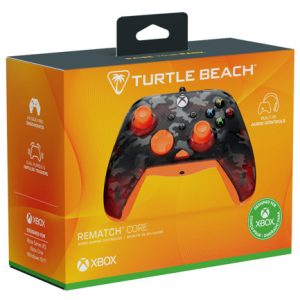 control xb turtle beach rematch core wired controller ghost black camo/orang