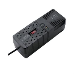 regulador vica electrónico t 02 voltaje 1200va/700w 8 contactos indicadores led