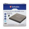 quemador/lector verbatim externo de cd dvd negro