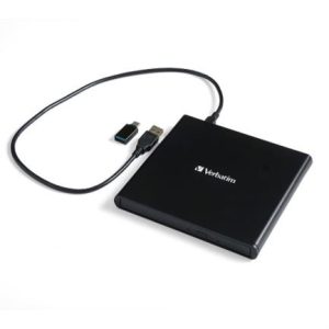 quemador/lector verbatim externo de cd dvd negro